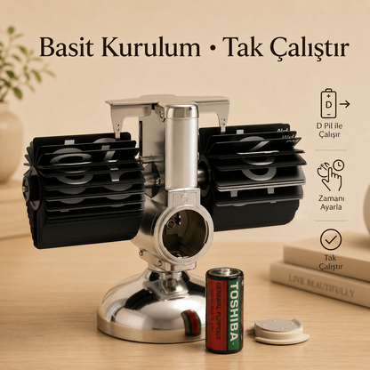 Retro Flip Masa Saati – Mekanik Kartlı, Metal Gövdeli, Sessiz Pilli Dekoratif Saat