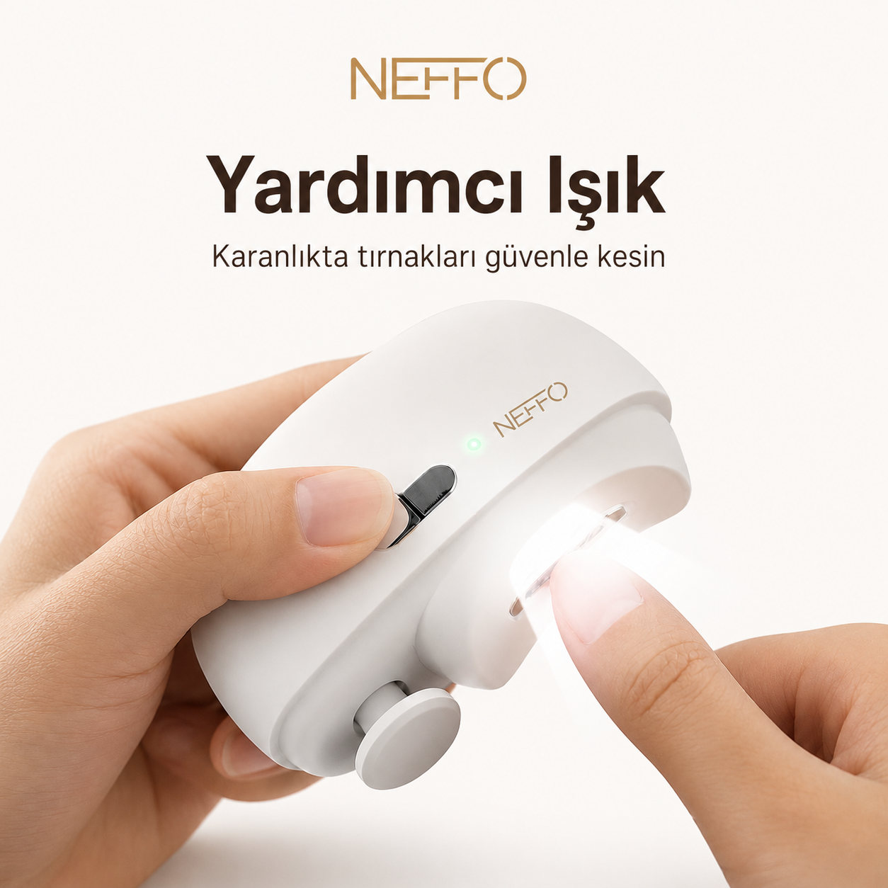 NEFFO Elektrikli Tırnak Makinesi – Otomatik Tırnak Kesme, Törpüleme ve Parlatma Cihazı