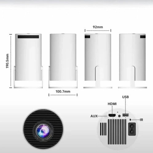 4K Android 11 Akıllı Projeksiyon Cihazı – WiFi Bluetooth 130” Mini Projektör