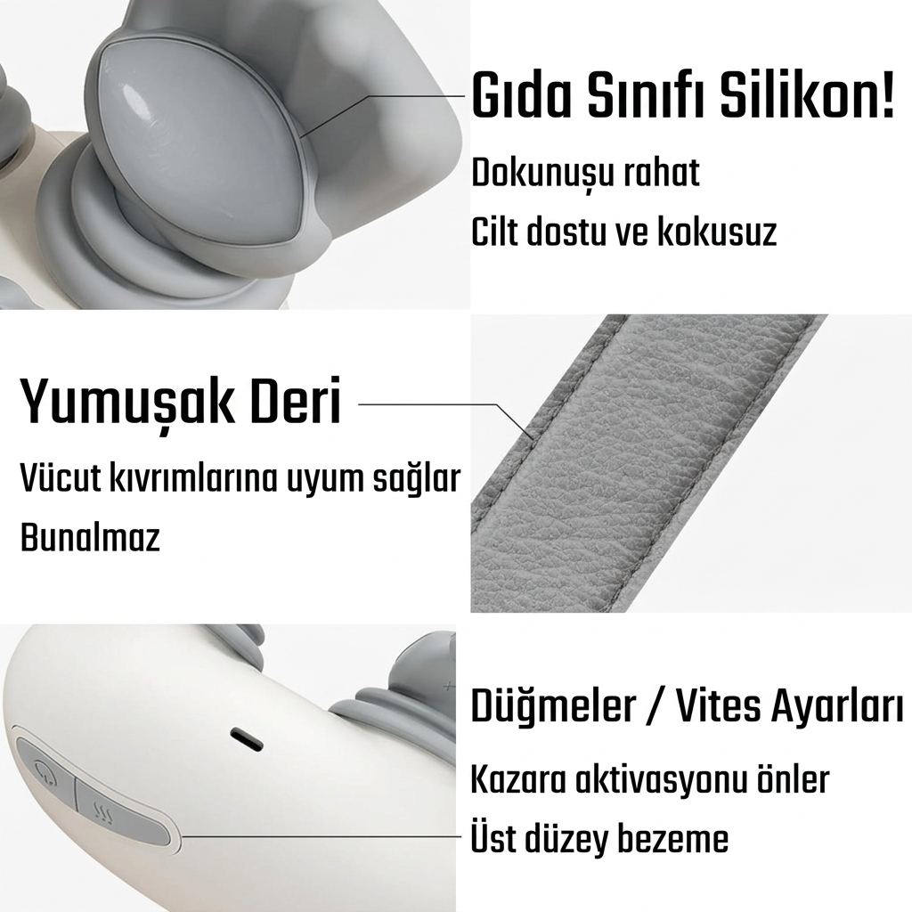 Neffo Pro 4D Ergonomik Isıtmalı Boyun ve Omuz Masaj Aleti