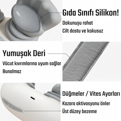 Neffo Pro 4D Ergonomik Isıtmalı Boyun ve Omuz Masaj Aleti